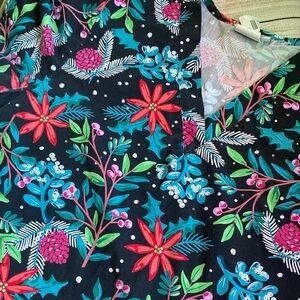 UA Scrubs Poinsettia Garden Christmas Scrub Top